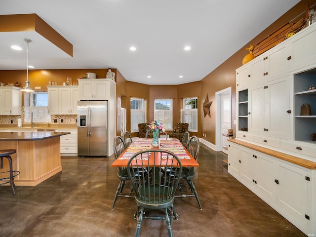 view of dining space