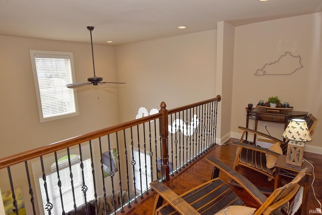 interior space featuring dark hardwood / wood-style flooring