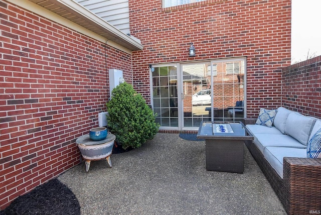 view of patio / terrace with an outdoor living space