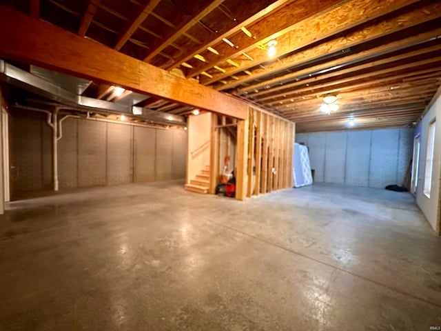 view of basement