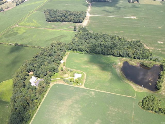 aerial view featuring a rural view