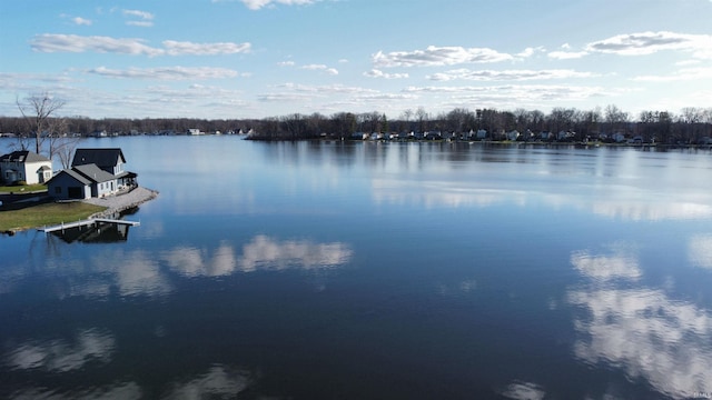 view of property view of water