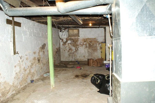 view of basement