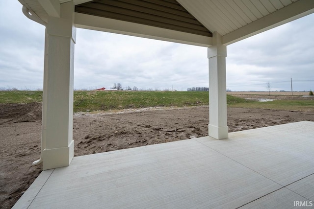 view of patio featuring a rural view