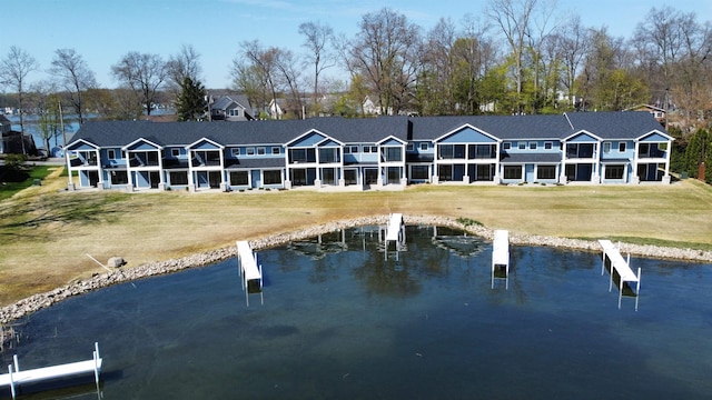 19 Ln 345 Crooked Lk, Angola, IN 46703 - back of property with a water view and a lawn