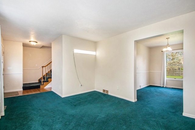 view of carpeted empty room