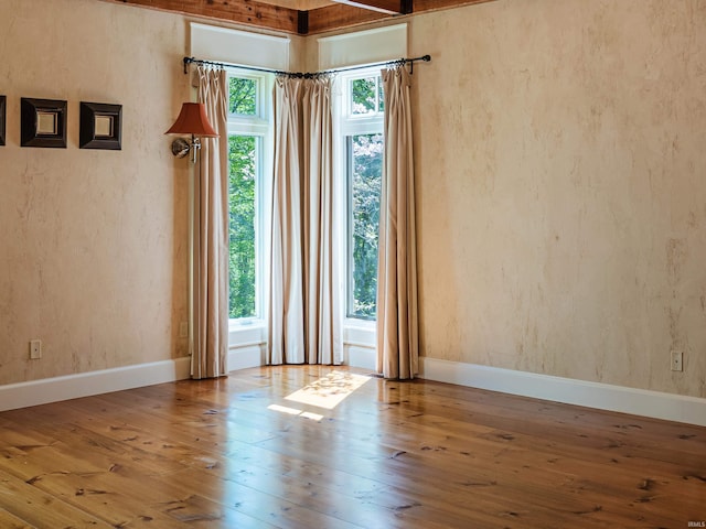 empty room featuring wood-type flooring