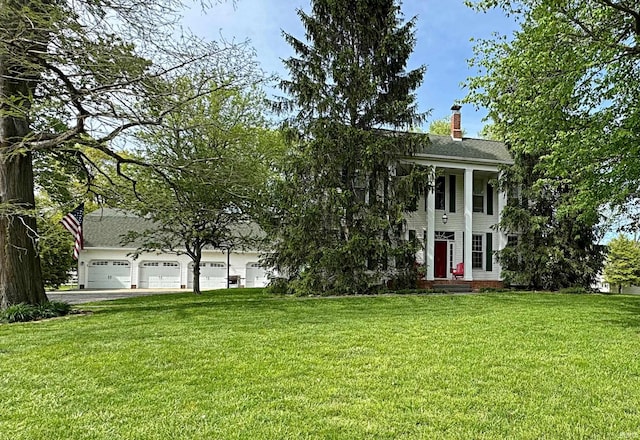 exterior space featuring a garage