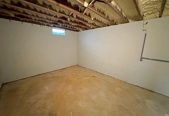 view of basement