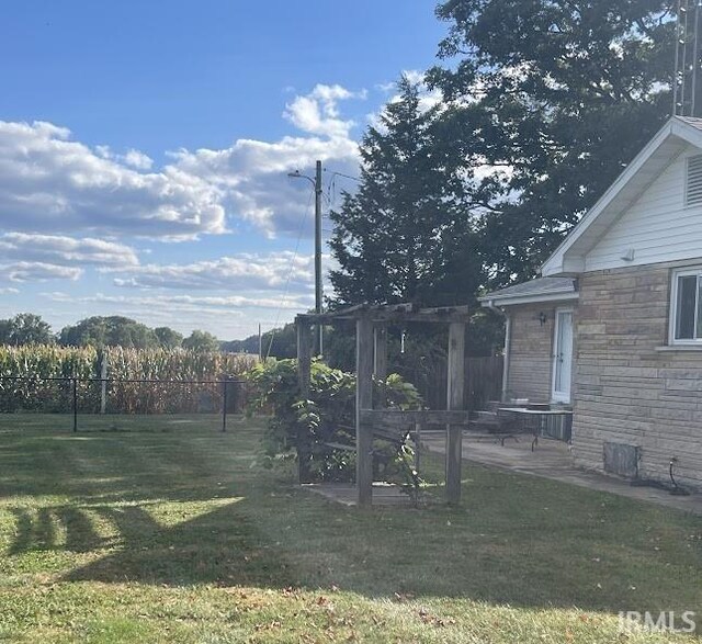 260 Lyons Ln, Heltonville, IN 47436 - view of yard featuring a patio area and a pergola