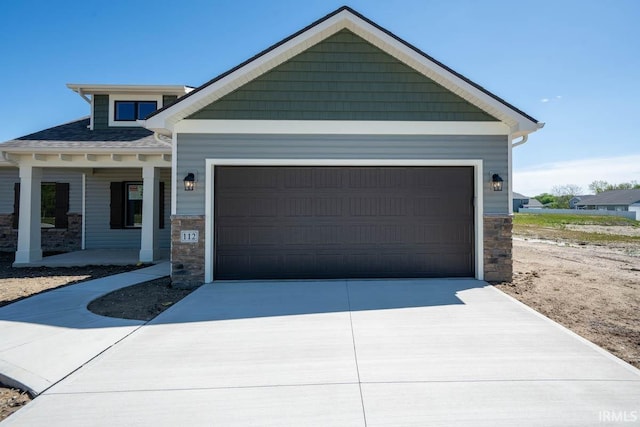 craftsman-style house featuring a garage