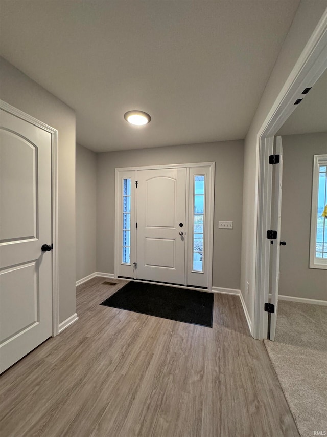 entryway featuring light wood-type flooring