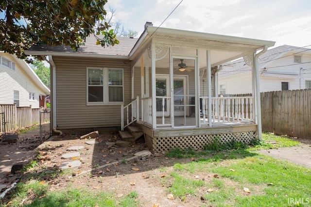 view of rear view of property