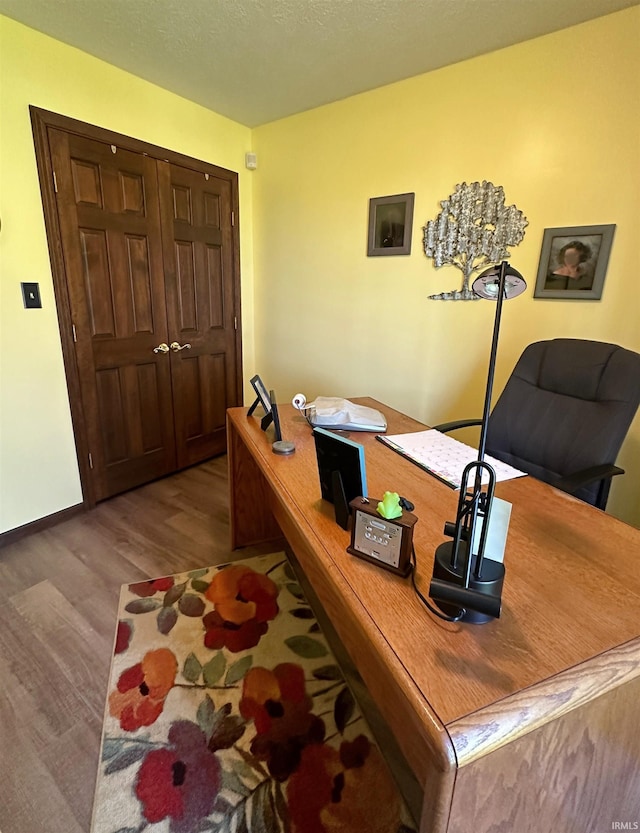 office featuring dark hardwood / wood-style floors