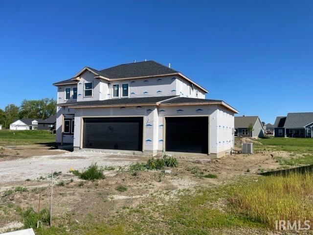 exterior space featuring a garage