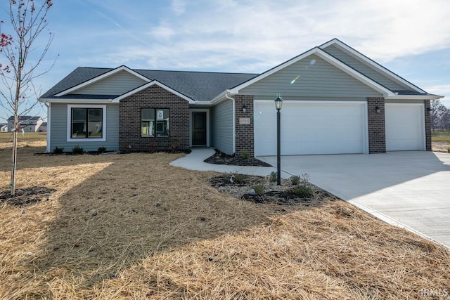 ranch-style home with a garage