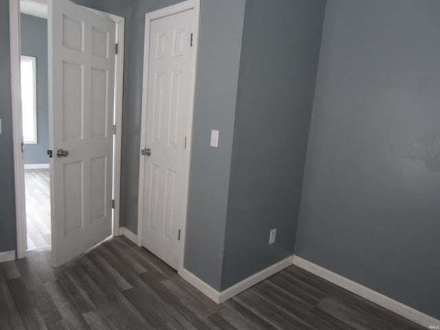 interior space featuring dark hardwood / wood-style flooring