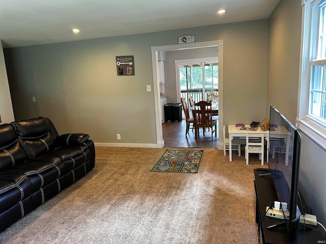 view of carpeted living room