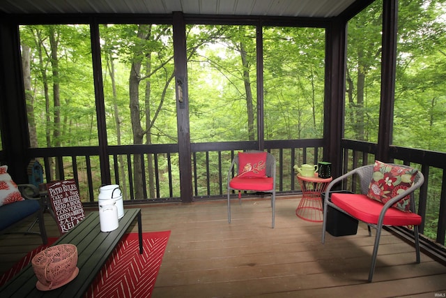 sunroom featuring a wealth of natural light