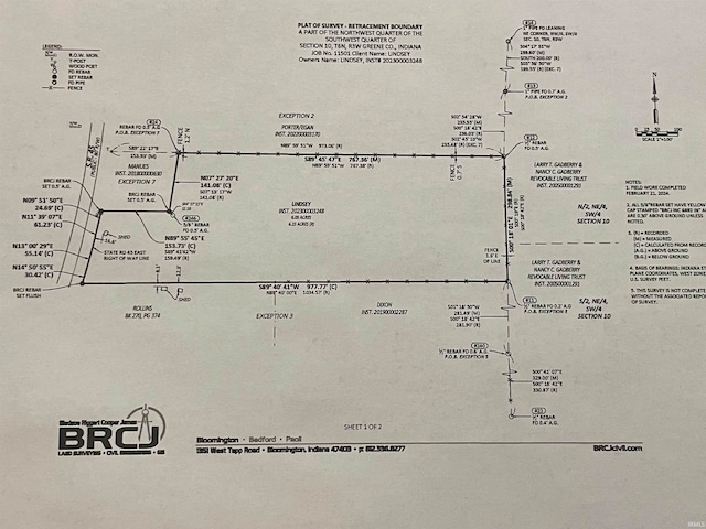 3613 S State Road 45th Hwy, Bloomfield IN, 47424 land for sale