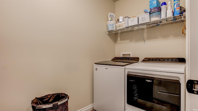 laundry area featuring independent washer and dryer and hookup for a washing machine