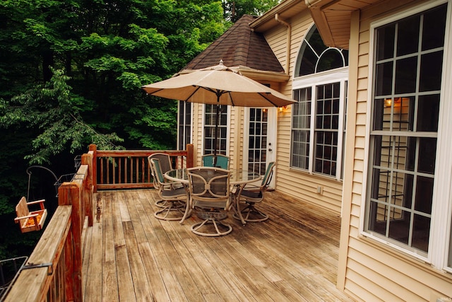 view of wooden deck