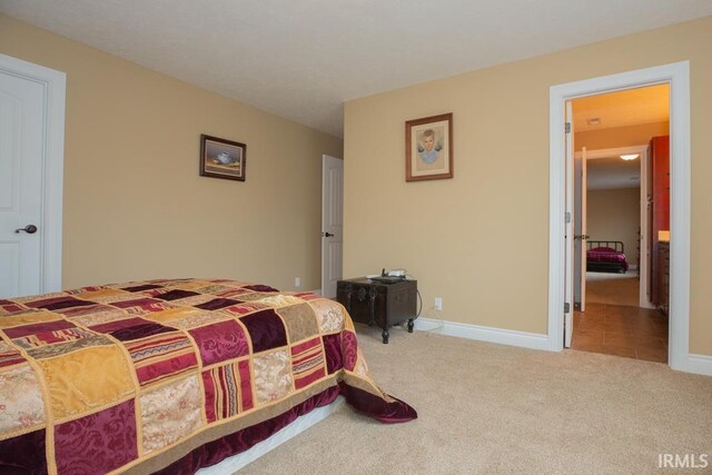 view of carpeted bedroom