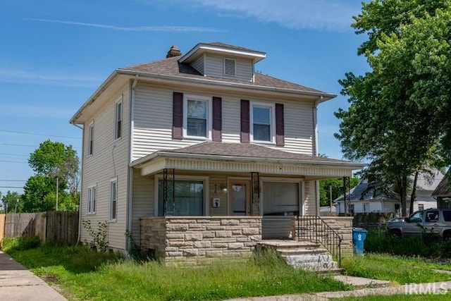 view of front of home with a porch