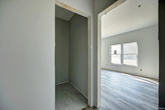 hall featuring hardwood / wood-style flooring