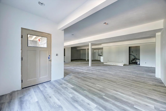 interior space with light wood-style floors