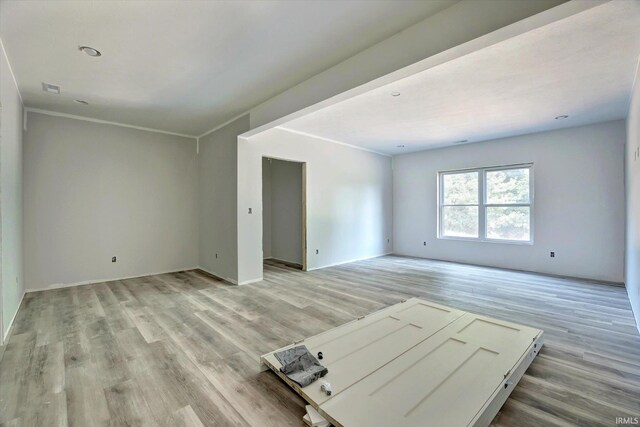 foyer entrance with light wood-type flooring