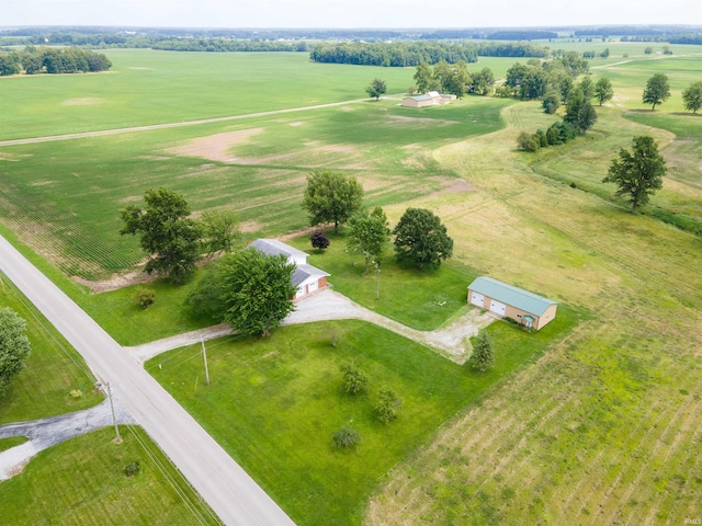 drone / aerial view featuring a rural view