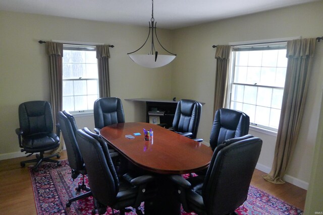 dining room featuring light wood-type flooring