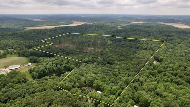0 N State Road 450, Shoals, IN 47581 - aerial overview of property's location with a heavily wooded area and property parcel outlined