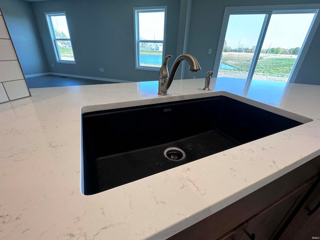 interior details with sink