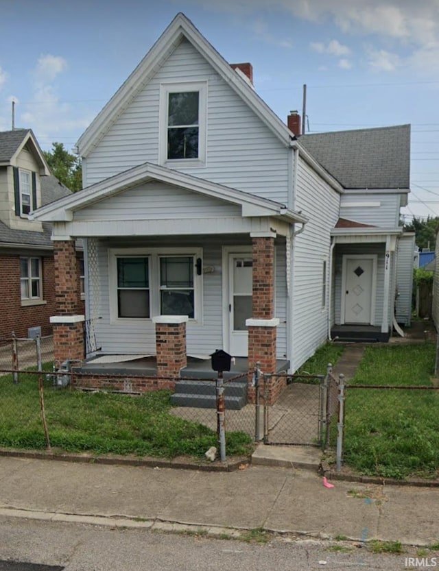 view of front facade with covered porch