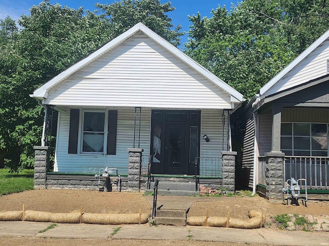 bungalow-style house featuring a porch