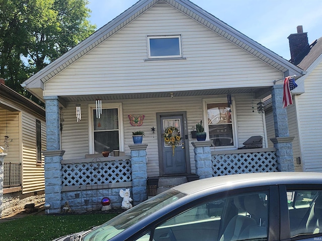 bungalow-style house featuring a porch