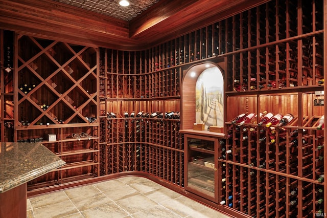 view of wine room