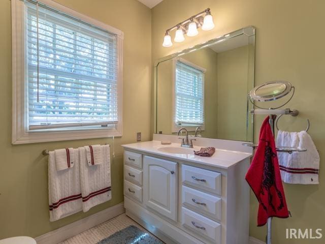 bathroom with vanity