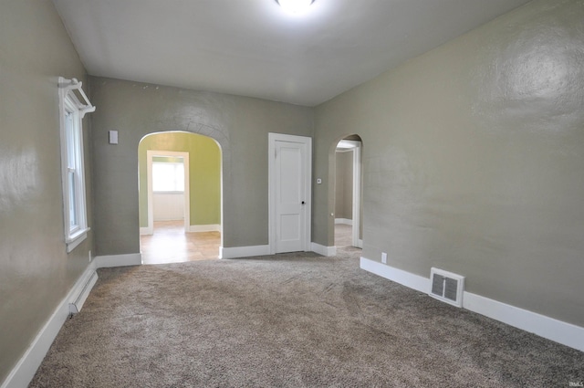 view of carpeted empty room