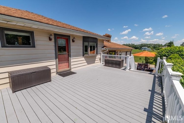 view of wooden terrace