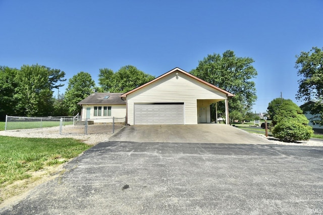 ranch-style house with a garage