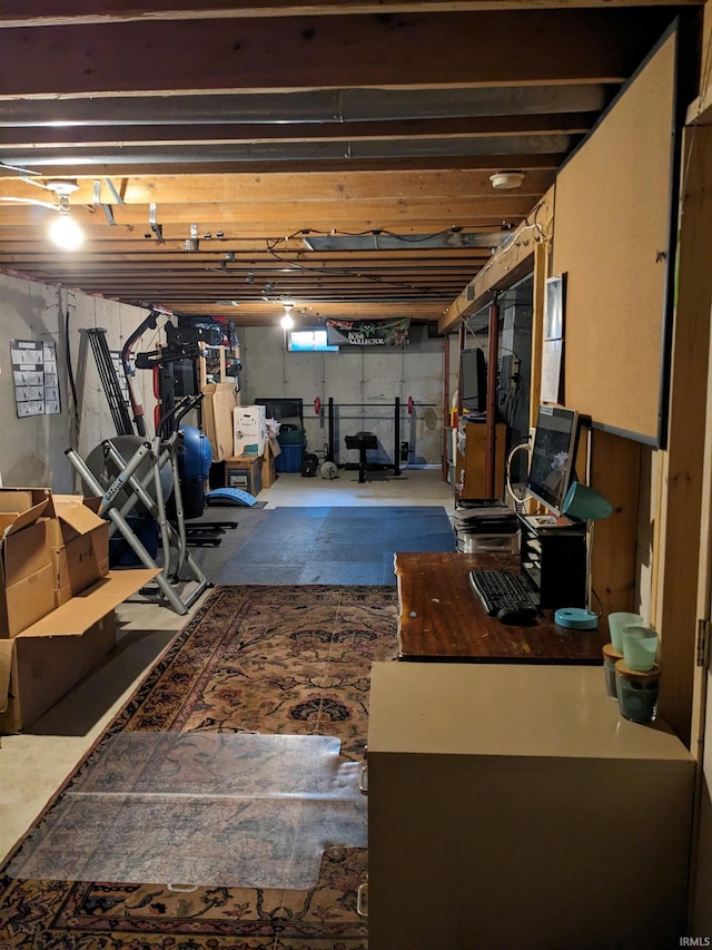 view of basement