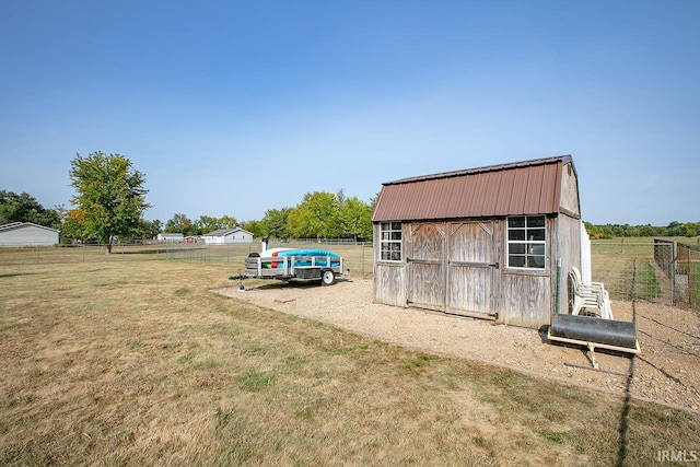 exterior space with an outdoor structure