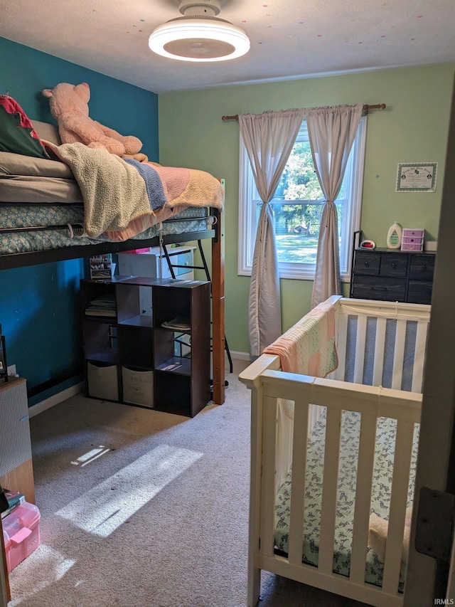 bedroom featuring carpet flooring