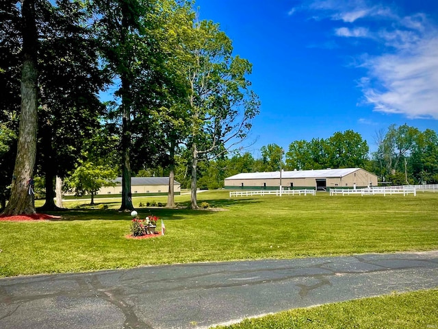 exterior space with a front yard