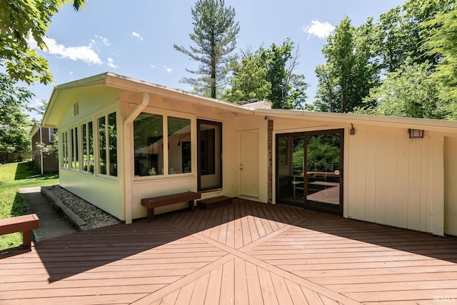 view of wooden terrace