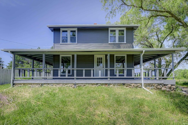 view of farmhouse inspired home