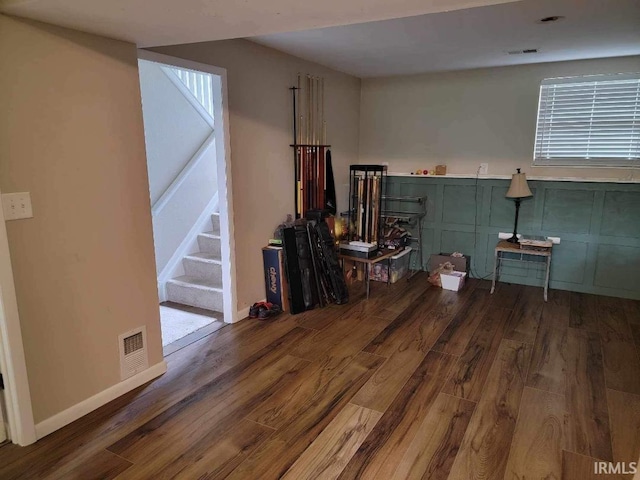 interior space featuring hardwood / wood-style flooring